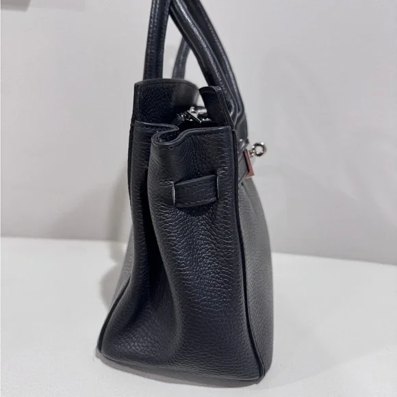 SOFIA CARDONI Black Leather Bag With Top Handles - Picture 8 of 16